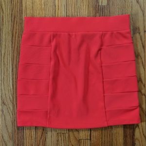 Hot Red Mini Skirt